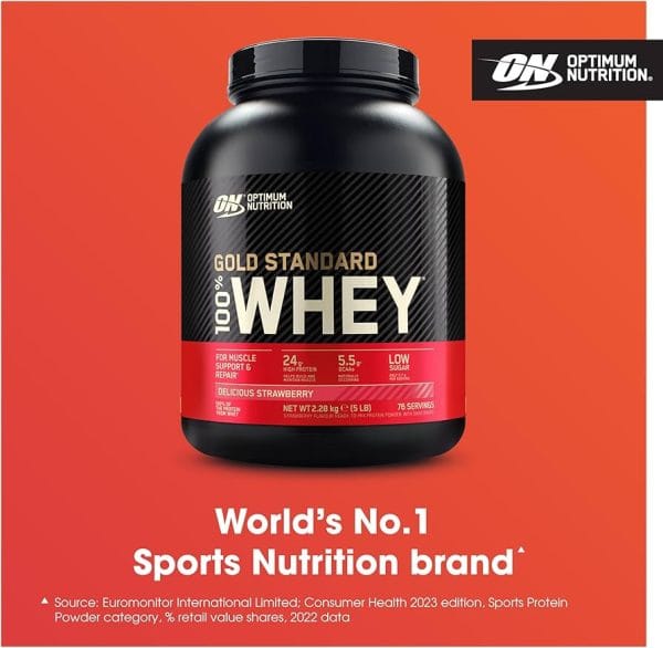⁦2.27KG OPTIMUM NUTRITION WHEY | אבקת חלבון אופטימום נוטרישן 2.27ק"ג בטעמים לבחירה⁩ – תמונה ⁦2⁩