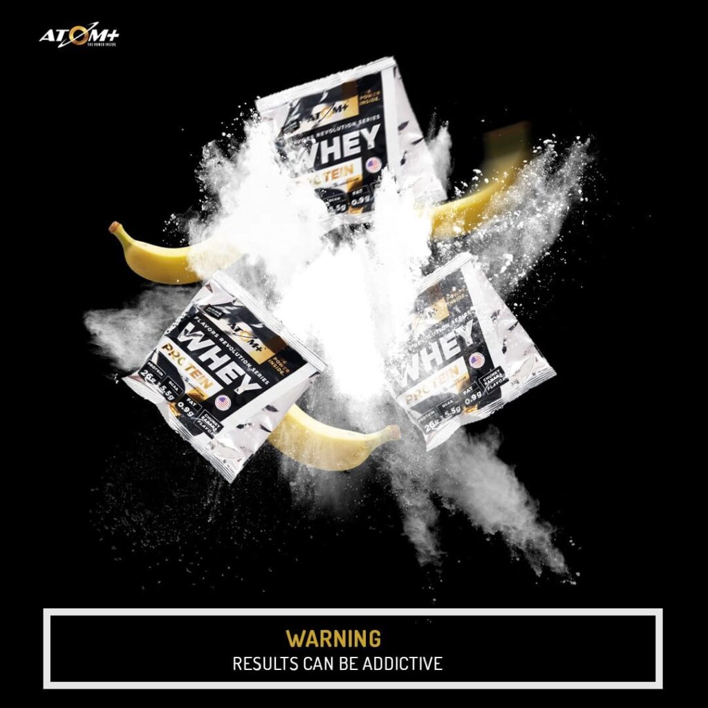 ATOM+ WHEY 2.1KG | אטום+ אבקת חלבון בשקיות אישיות בטעמים לבחירה 2.1ק