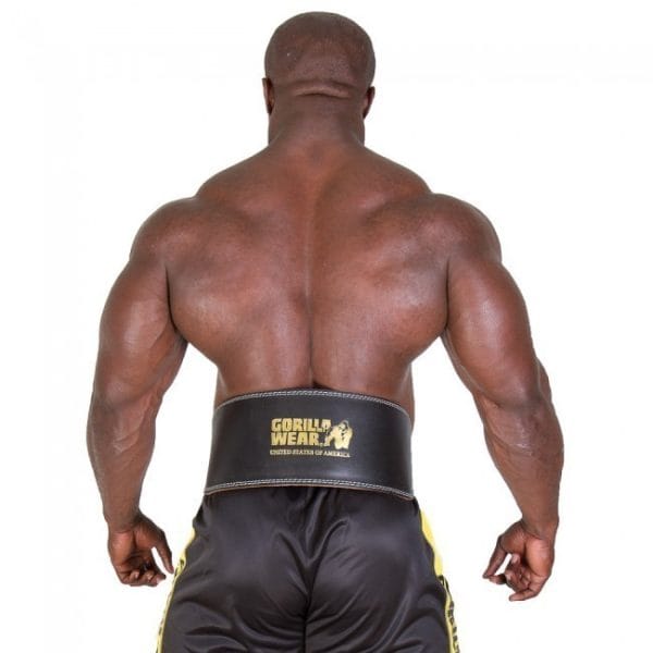 ⁦GORILLA WEAR | חגורת מעור מרופדת 6 אינץ' בצבע זהב⁩ – תמונה ⁦3⁩