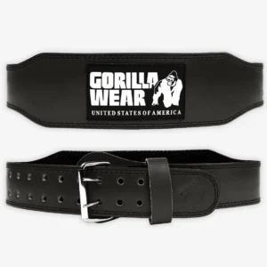 GORILLA WEAR | חגורת עור 4 אינץ' שחור