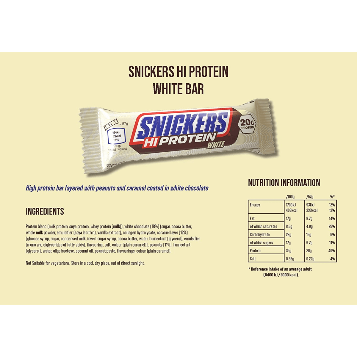 SNICKERS PROTEIN BAR | מארז חטיפי חלבון סניקרס 12 יחידות – תמונה 2
