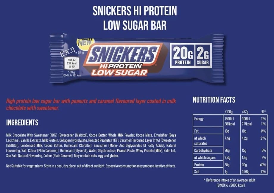 SNICKERS PROTEIN BAR | מארז חטיפי חלבון סניקרס 12 יחידות – תמונה 3