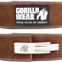 GORILLA WEAR | חגורת עור עם גשר לפתיחה מהירה - חום S\M