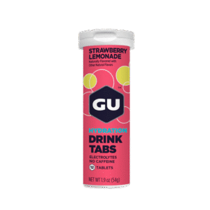 GU ELECTROLYTES TABS | טבליות אלקטרוליטים להכנת משקה גו (12 טבליות) - תות לימונדה