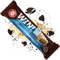 WIN PROTEIN BAR | חטיף חלבון ווין 60 גרם - קרם עוגיות מצופה שוקולד לבן עד 199 ק"ל