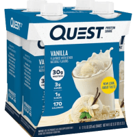 QUEST | מארז משקאות חלבון קווסט 4 יחידות - וניל