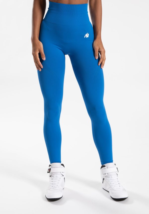 ⁦GORILLA WEAR | טייץ' Olivia Seamless כחול⁩ – תמונה ⁦4⁩