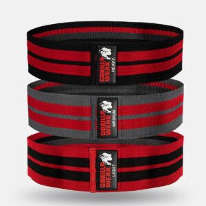 GorillaWear | סט 3 גומיות ירכיים מבד לחיזוק פלג גוף תחתון