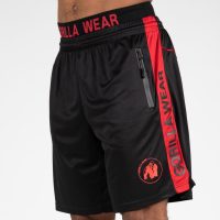 GORILLA WEAR | מכנס קצר דגם Atlanta שחור \ אדום
