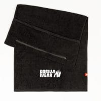 Gorilla Wear | מגבת Zip Pocket לאימון - כיס עם רוכסן בצבע שחור