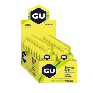 GU ENERGY GEL PACK | מארז ג'ל אנרגיה גו 8/24 יח' - לימון 24 יחידות - ללא קפאין