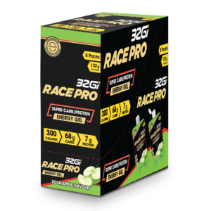 32Gi Race Pro 300 Gel | סופר קרבו/חלבון ג'ל - מארז תפוח חמוץ (8 יח')