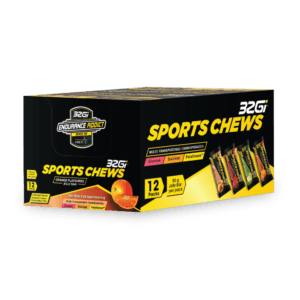 Sports Chews 32Gi | סוכריות אנרגיה במרקם מרמלדה - מארז (12 יח') תפוז