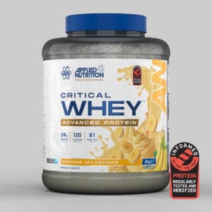 APPLIED NUTRITION CRITICAL WHEY 2KG | אבקת חלבון מי גבינה בטעמים לבחירה - בננה מילקשייק (Banana Milkshake)