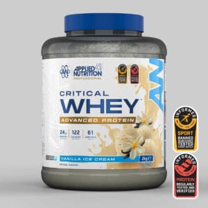 APPLIED NUTRITION CRITICAL WHEY 2KG | אבקת חלבון מי גבינה בטעמים לבחירה - גלידת וניל (Vanilla Ice Cream)