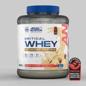 APPLIED NUTRITION CRITICAL WHEY 2KG | אבקת חלבון מי גבינה בטעמים לבחירה - שוקולד לבן ואגוזי לוז (White Choco Hazelnut)