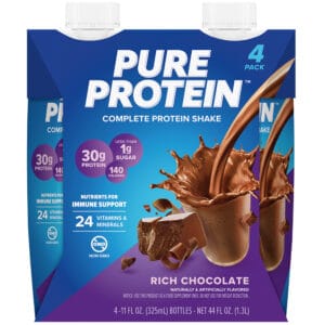 PURE PROTEIN COMPLETE PROTEIN SHAKE | משקה חלבון מוכן לשתייה 30 גרם חלבון מארז 4 יחידות - שוקולד (Rich Chocolate)
