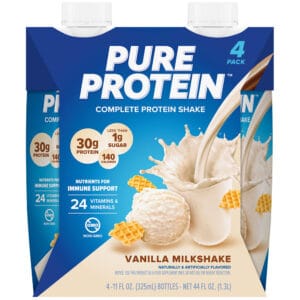PURE PROTEIN COMPLETE PROTEIN SHAKE | משקה חלבון מוכן לשתייה 30 גרם חלבון מארז 4 יחידות - וניל (Vanilla Milkshake)